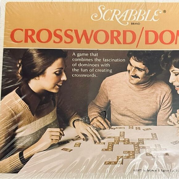 1970s Scrabble Crossword/Dominoes Word Game Still sealed NIB Vintage - Picture 6 of 7